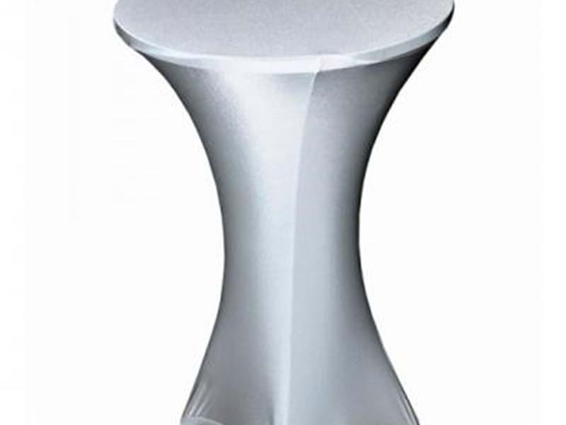 WHITE POSEUR TABLE STRETCH COVER