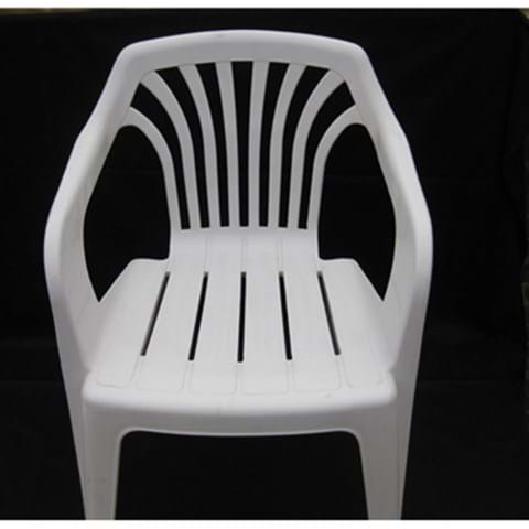 GARDEN CHAIR WHITE PLASTIC image