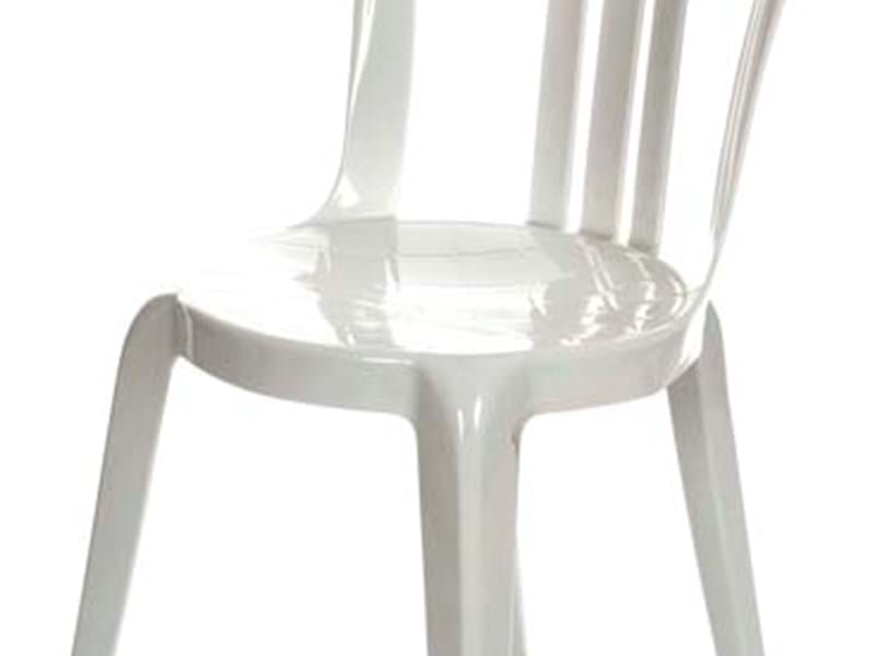 BISTRO CHAIR WHITE PLASTIC