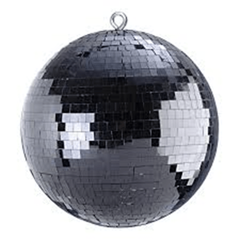 Large Glitter Ball Black 18" image