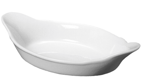 OVAL WHITE VEGETABLE DISH - Large image