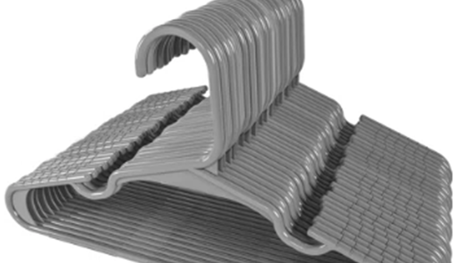 COAT RAIL & 40 HANGERS