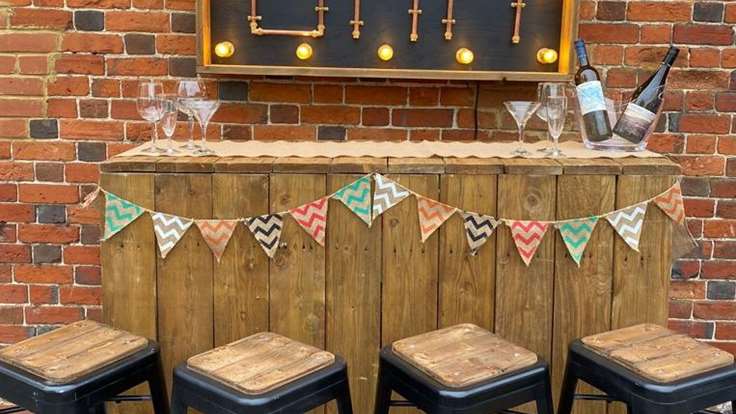 Rustic Sign, Bar & Stool