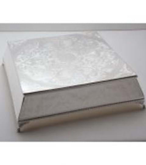 SILVER PLATED SQUARE CAKE STAND 14" image