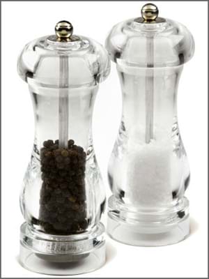 ACRYLIC SALT and PEPPER MILL - Small