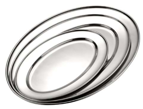 STAINLESS STEEL OVAL TRAY 18" image