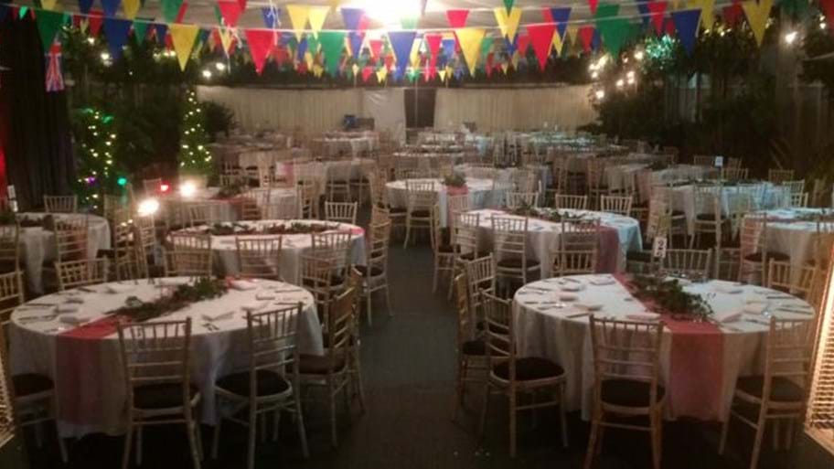 A street party at Christmas... indoors of course!