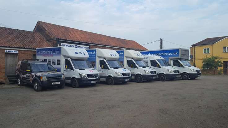 Our Fleet Of Vans For Marquees & Hire Equipment Deliveries
