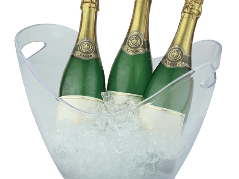 CHAMPAGNE/WINE BUCKET ACRYLIC LARGE (3 BOTTLE)