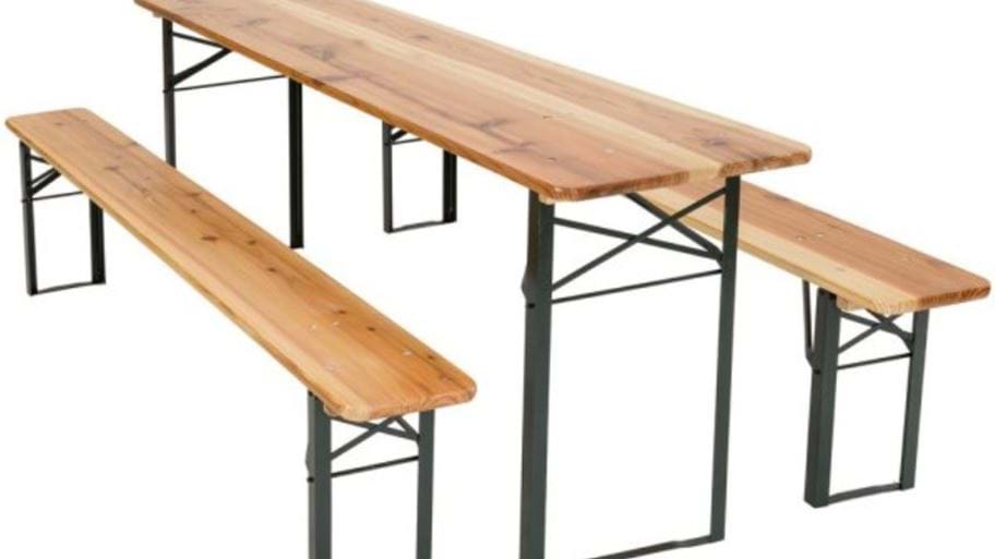 3 PIECE TABLE & BENCH SET