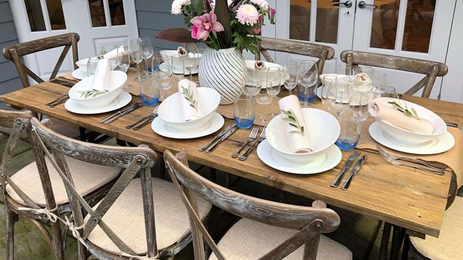 CROSS BACK CHAIR - Rustic Lime Oak