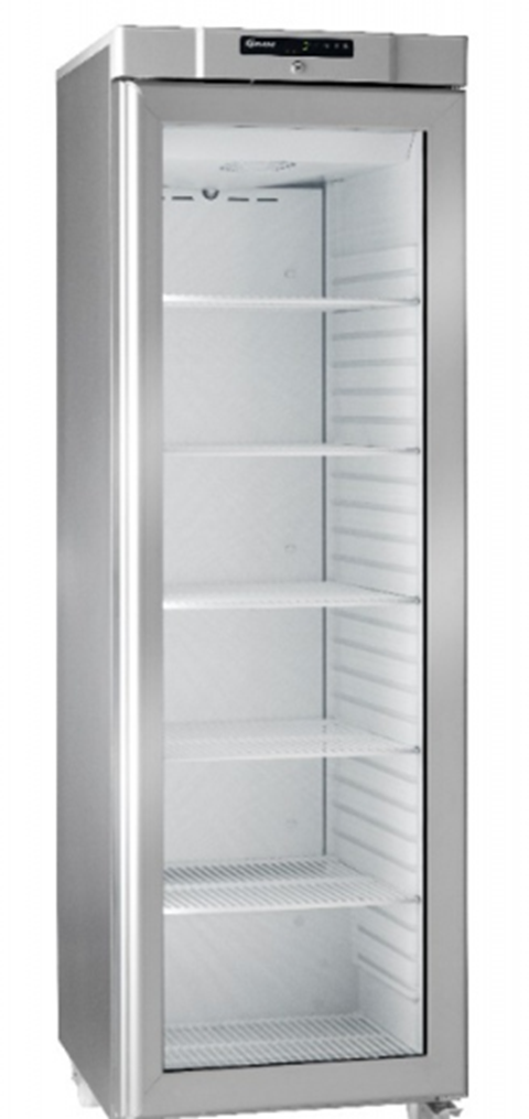 GLASS FRONTED FRIDGE 6ft - Stainless Steel image