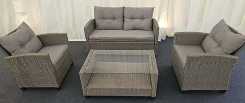 LUXURY RATTAN 4 SEATER PATIO GARDEN FURNITURE SET image